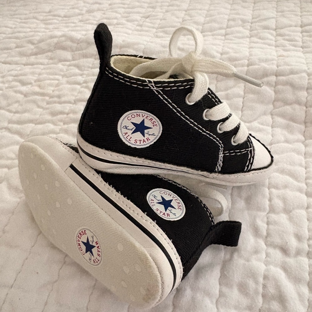 Converse Kids Black and White High-Top Sneakers